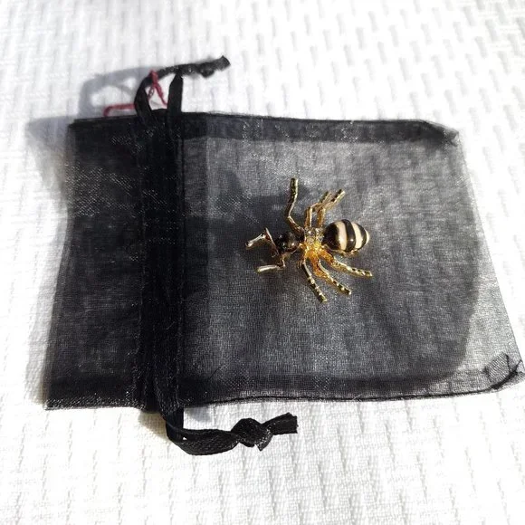 Ant Bug Rhinestone Enamel Pin Broach - Picture 3 of 3